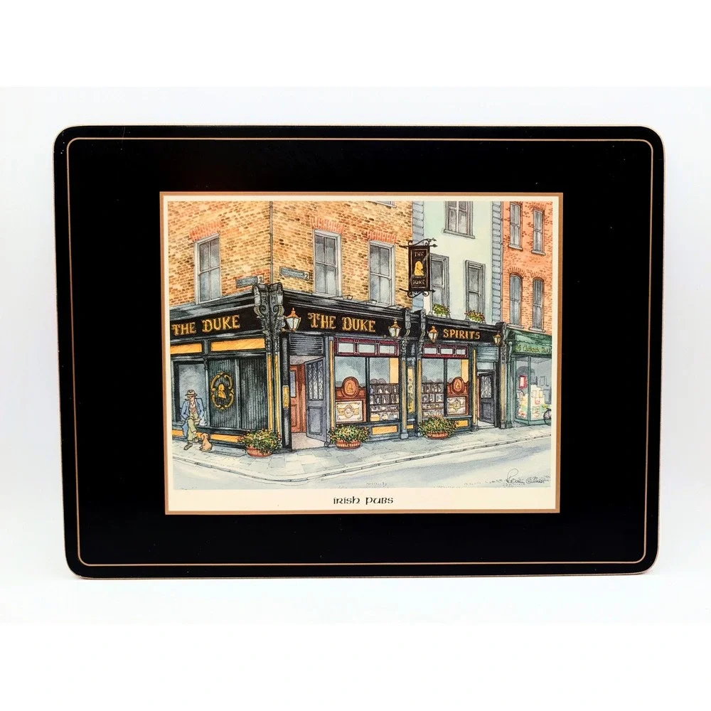 Vintage Pimpernel Irish Pubs Placemats Set of 6 Cork Backed Dublin Scenes